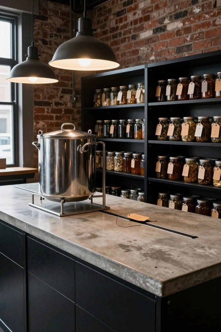 Pantry Shelves for Canning Jars