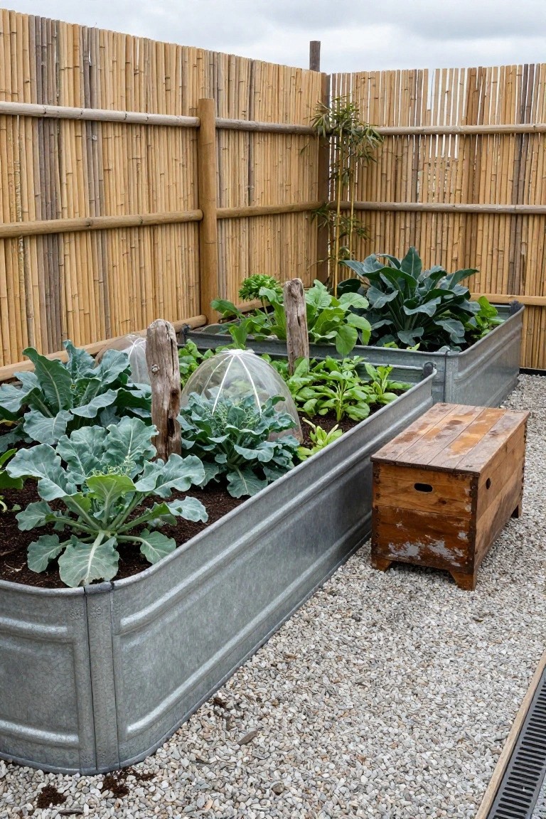 Raised Beds Using Galvanized Tubs